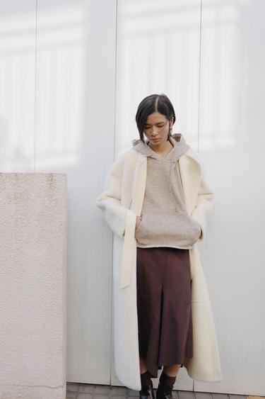 RUSTIC HOODIE - Brown / Taupe by Zara