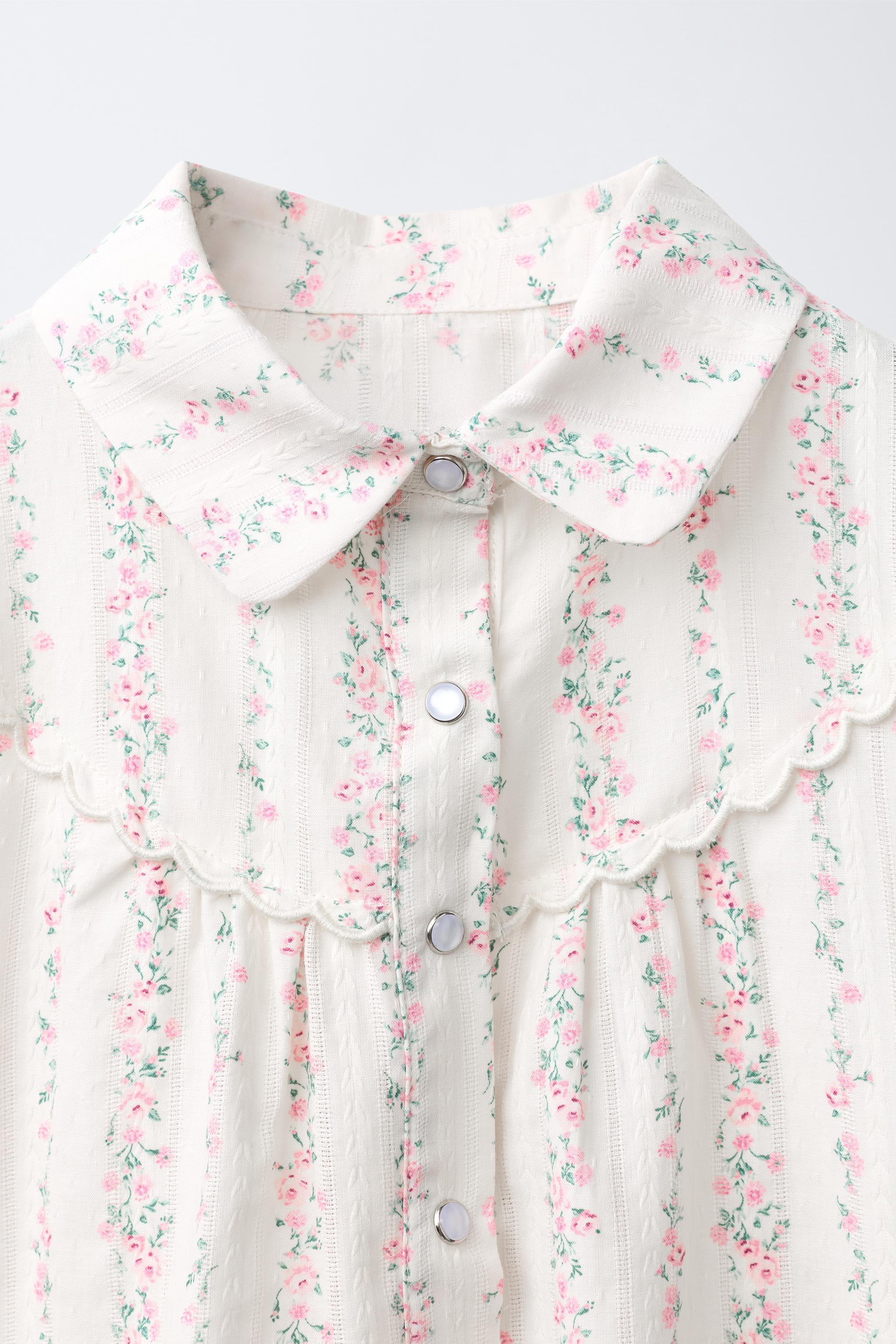 Детские рубашки Zara FLORAL PRINT SHIRT — фото 4