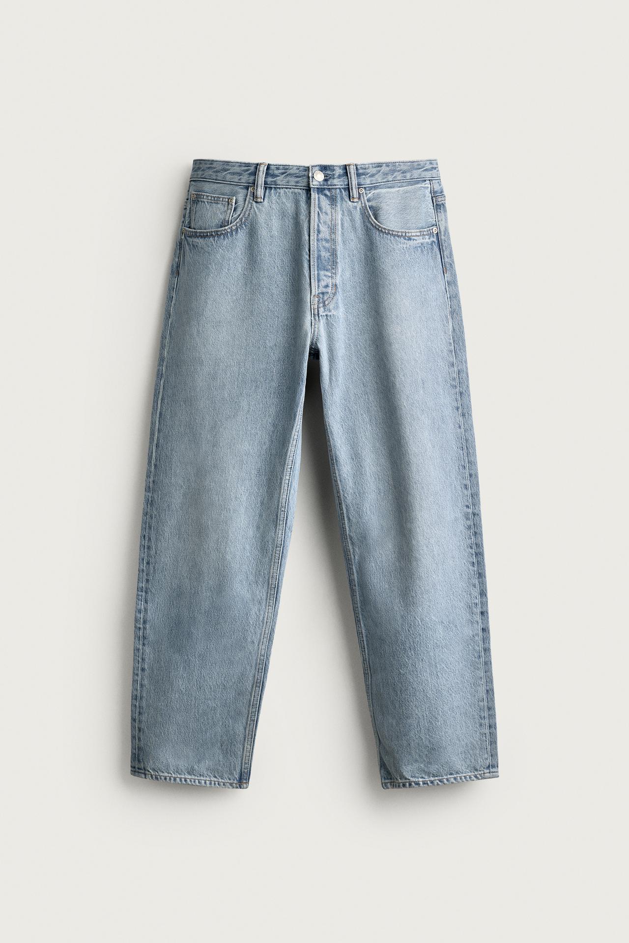 FRUIT OF THE LOOM™ STRAIGHT FIT JEANS — Light blue