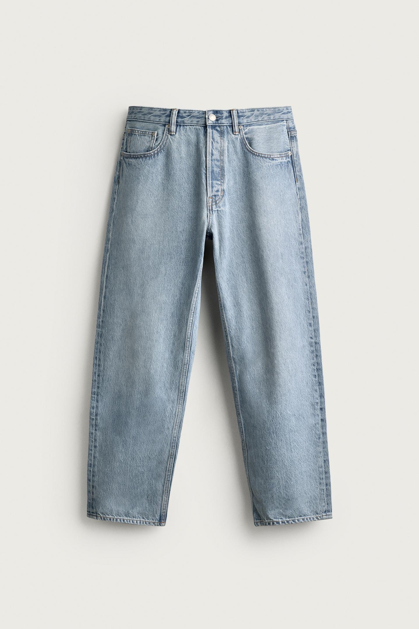 Мужские джинсы Zara Fruit OF the Loom™ Straight Fit, цвет: Светлый синий — фото 6