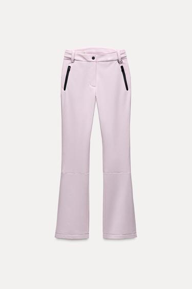 Zara PANTALONE FLARE WATER RESISTANT AND WIND PROTECTION RECCO® TECHNOLOGY SKI COLLECTION – Ružičasta