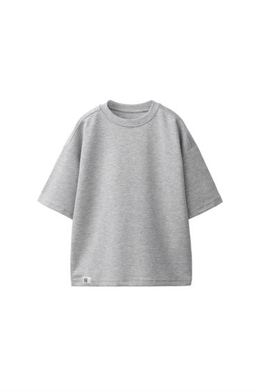 PLAIN INTERLOCK T-SHIRT - Grey marl by Zara