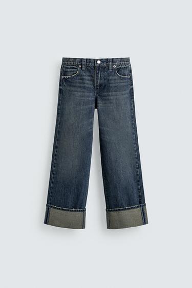 QUẦN JEANS ỐNG RỘNG ĐẮP VÁ HÌNH CHUỘT MICKEY HARRY LAMBERT FOR ZARA X DISNEY - Xanh dương từ Zara - Hình ảnh 0