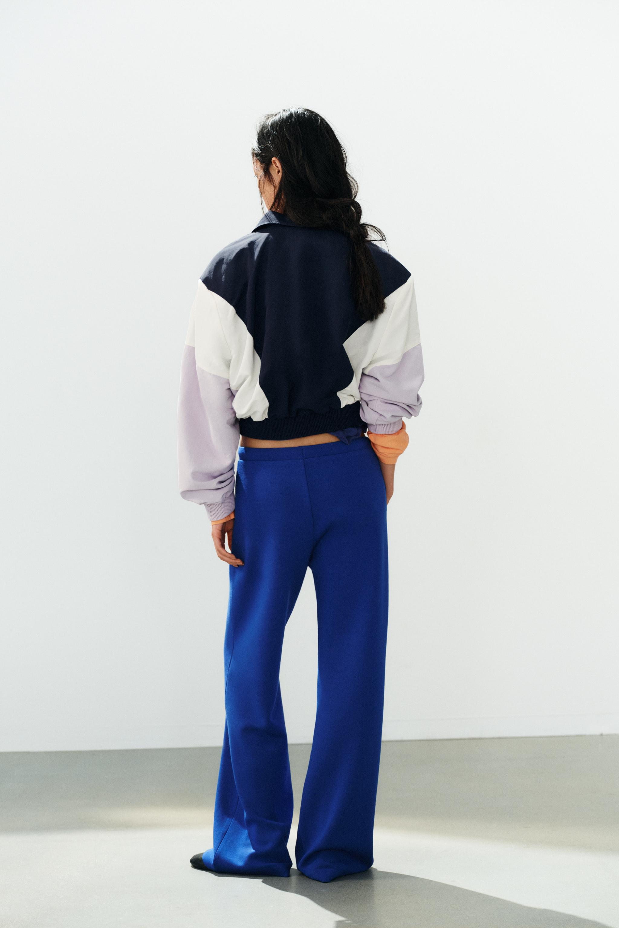 Zara Çan Paça İnterlok Pantolon görsel 6