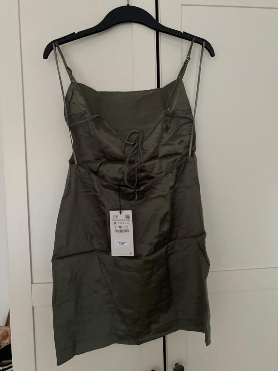 SATIN LINEN BLEND DRESS - Image 2