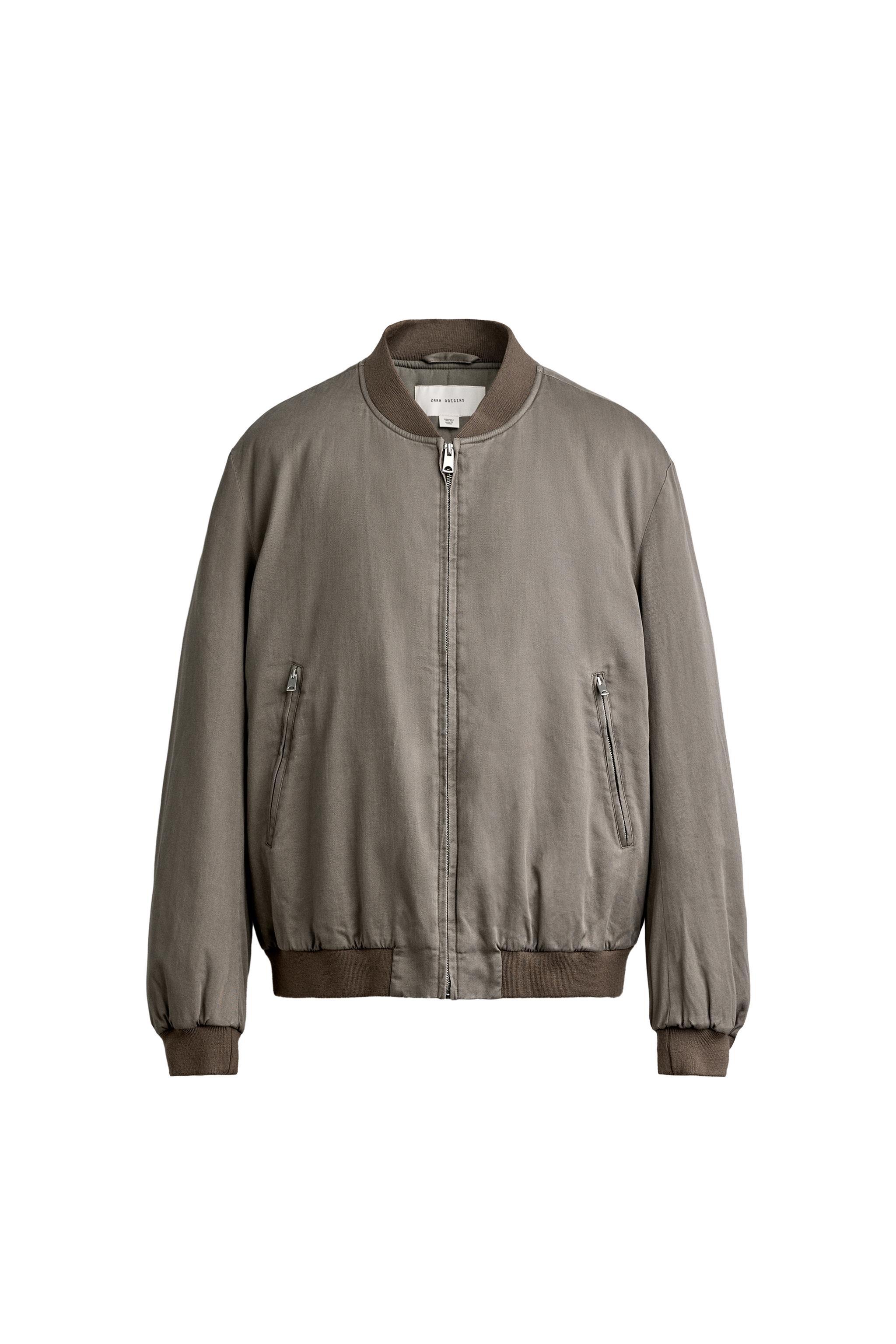 キルティング ボンバージャケット - モールグレー | ZARA Japan / 日本