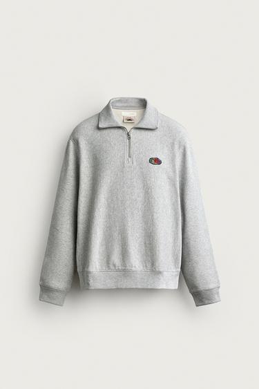 FRUIT OF THE LOOM™ QUARTER-ZIP SWEATSHIRT - Grey marl by Zara