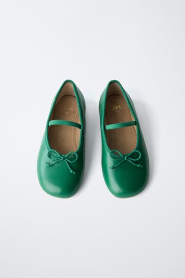 BALLERINES À NŒUD - Vert de Zara - Image 3