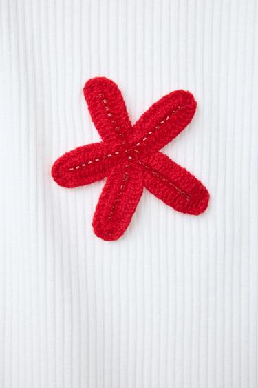 STAR KNOTTED RIB TOP - White by Zara - Image 2