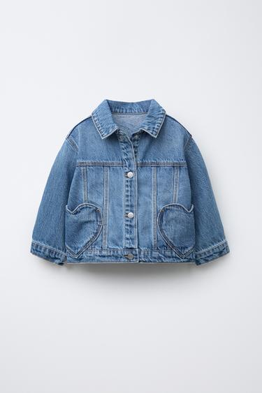 HEART DENIM JACKET - Blue by Zara
