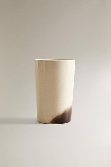 TASSE GRÈS DÉGRADÉ X COLLAGERIE - Marron / Écru de Zara - Image 4