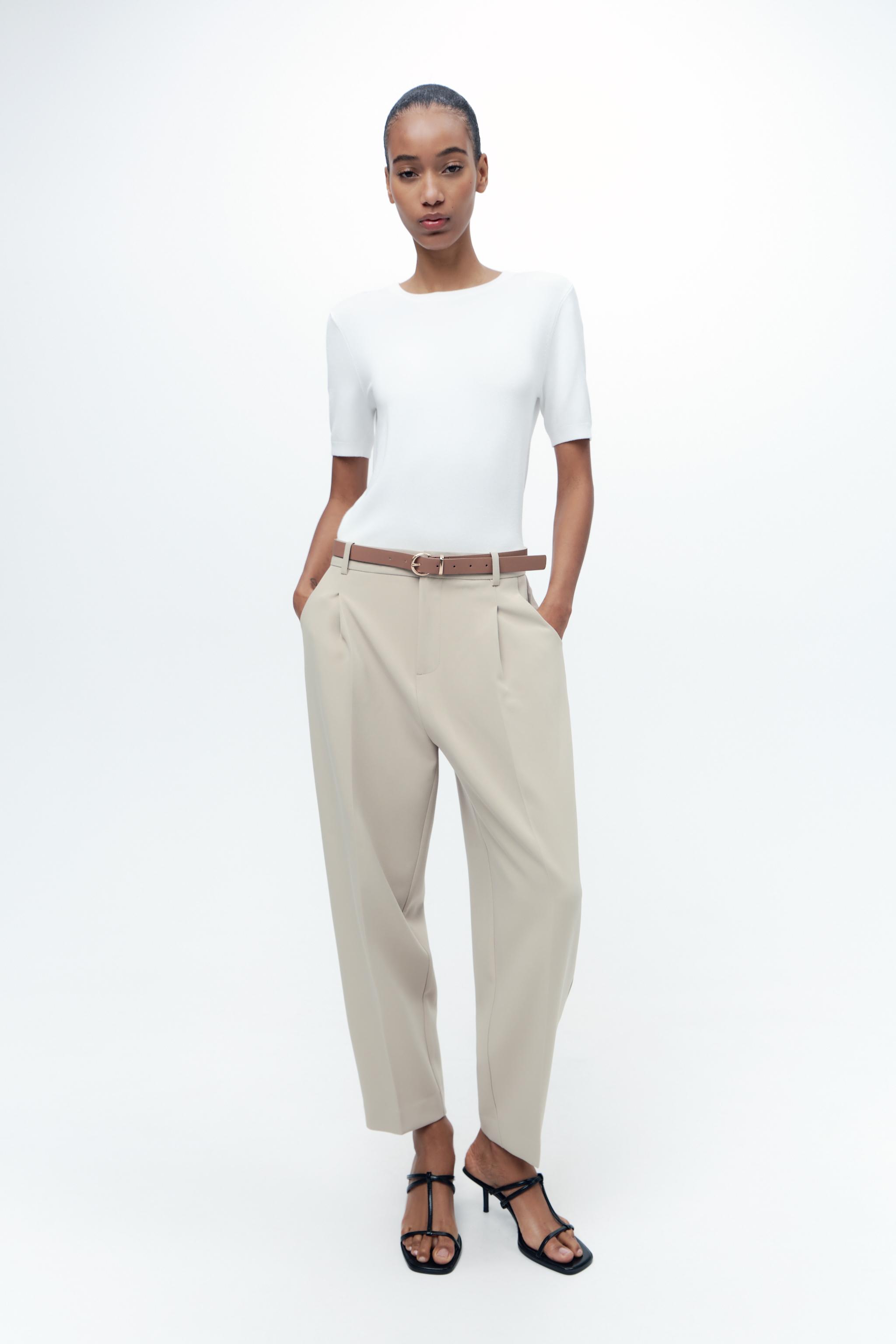 Pantalones verdes mujer fashion zara