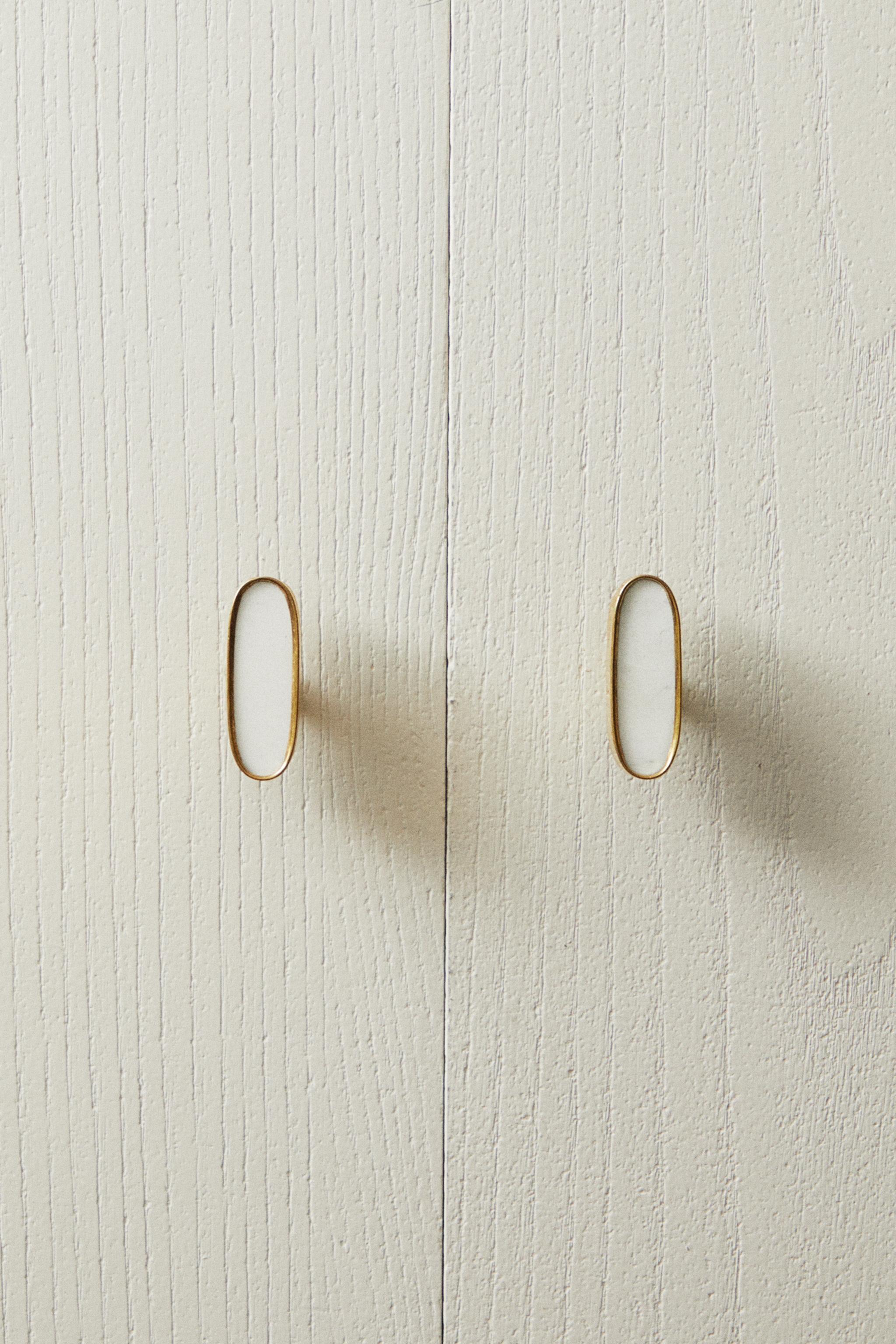SET OF OVAL MARBLE KNOBS (SET OF 2)