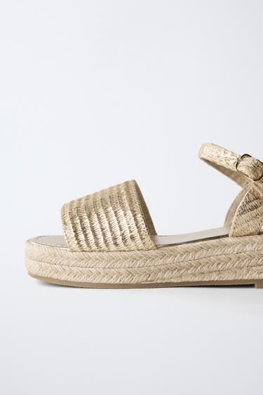 SANDALES EN JUTE - Or de Zara - Image 5