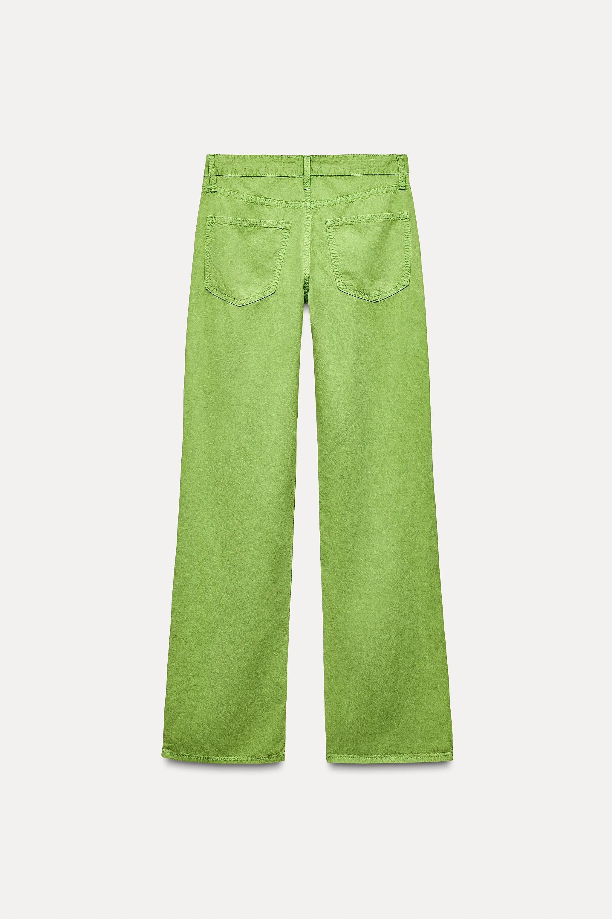 Color Verde Zara Vaqueros Verdes Pantalones Verdes Zara PANTALÓN
