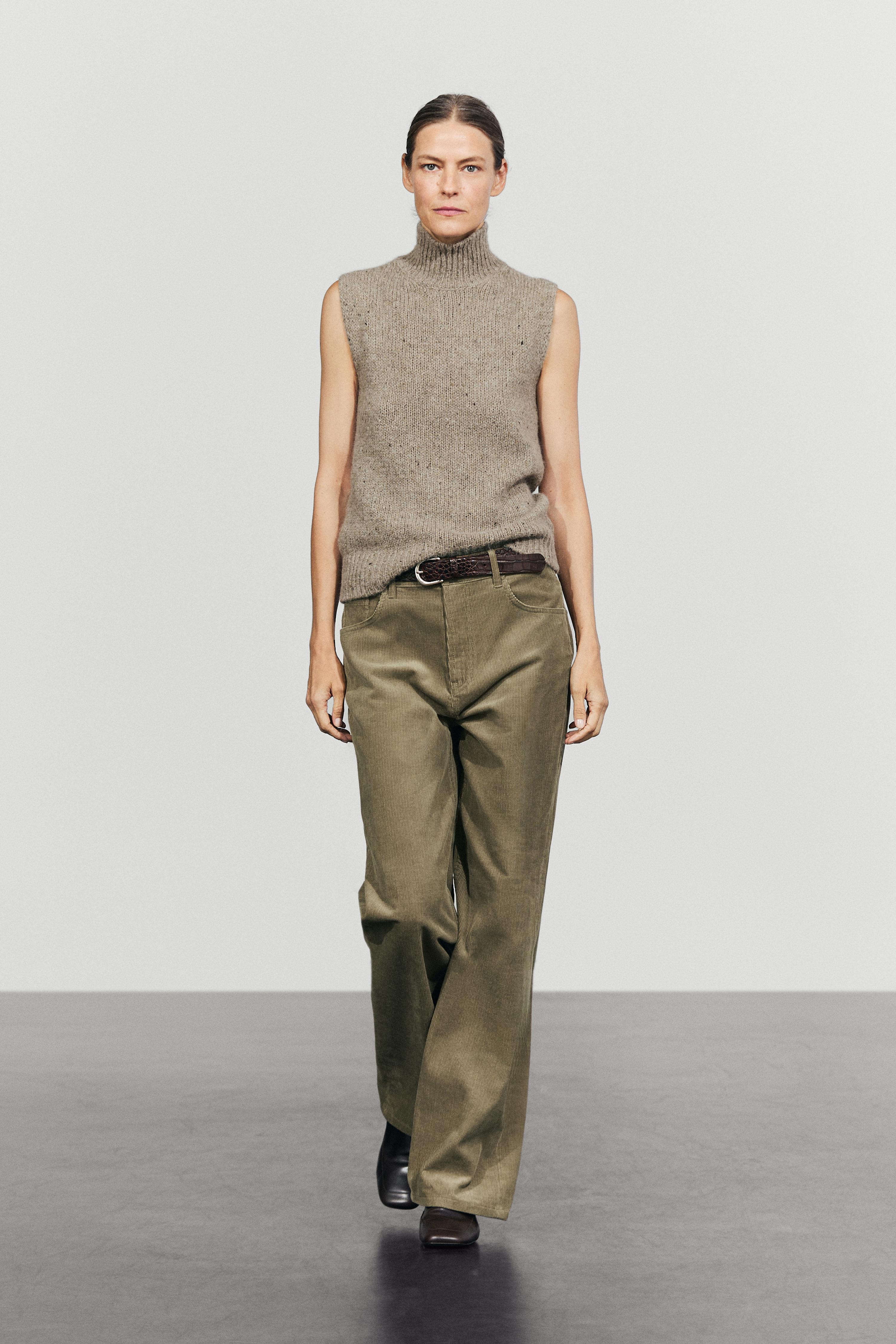 High neck knit vest