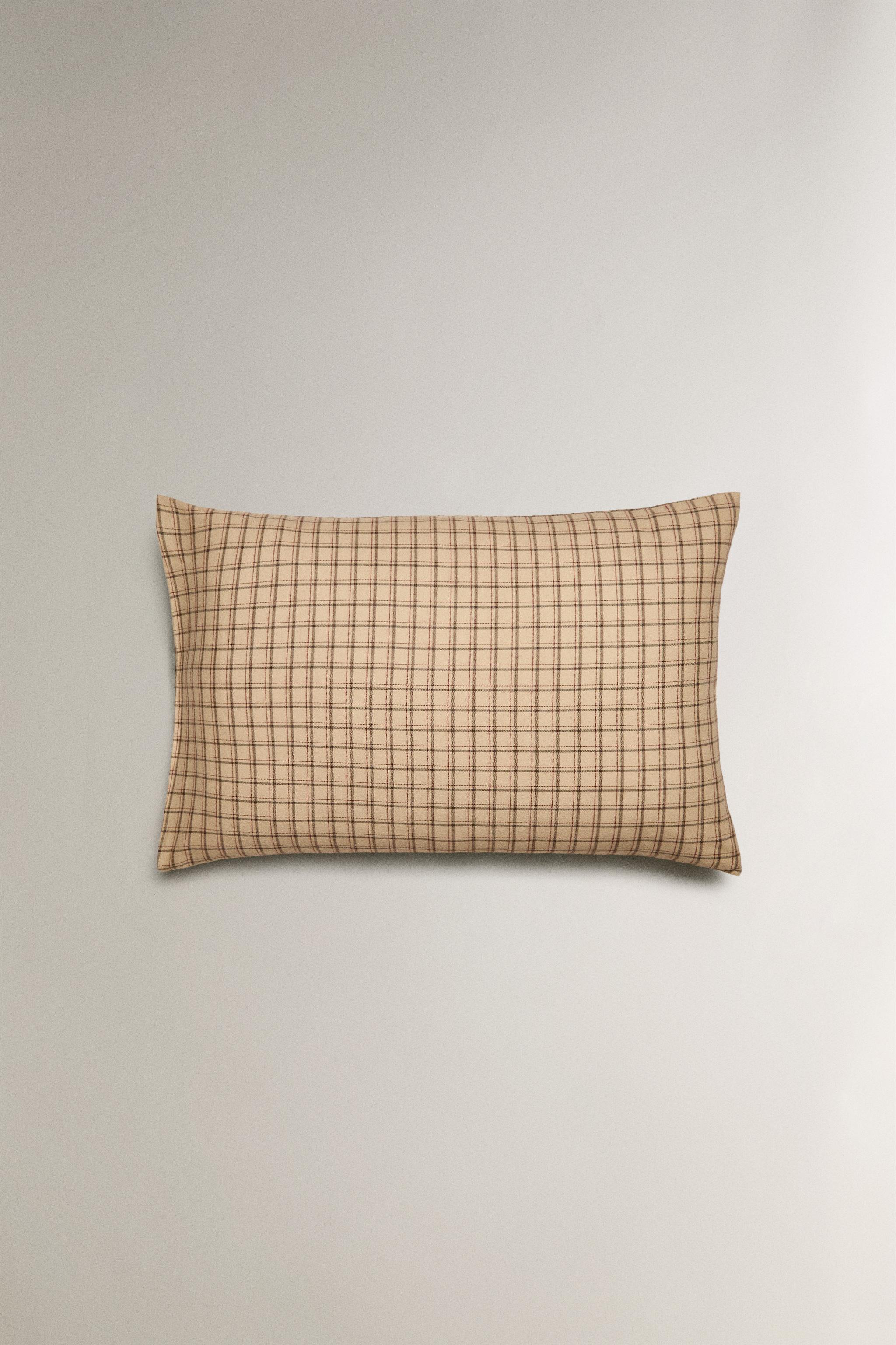 CHECK FLANNEL PILLOWCASE