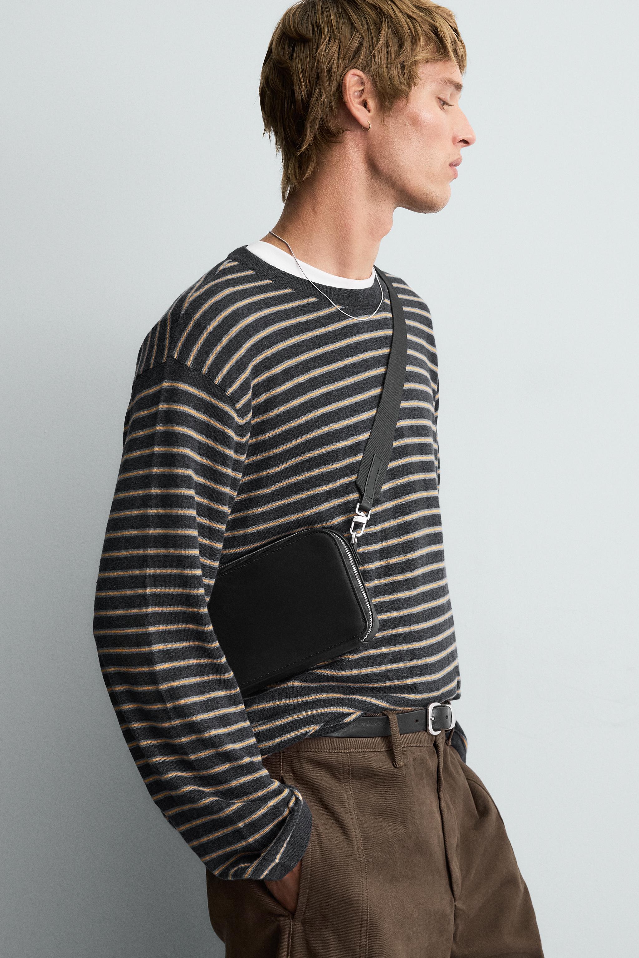 LEATHER CROSSBODY BAG - Black | ZARA United States