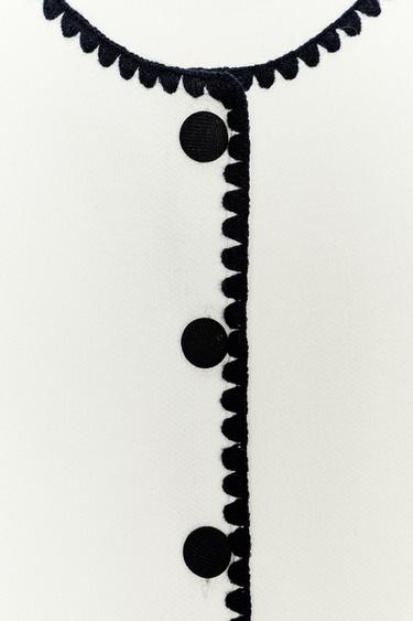 CONTRAST EMBROIDERY KNIT WAISTCOAT - White by Zara - Image 7