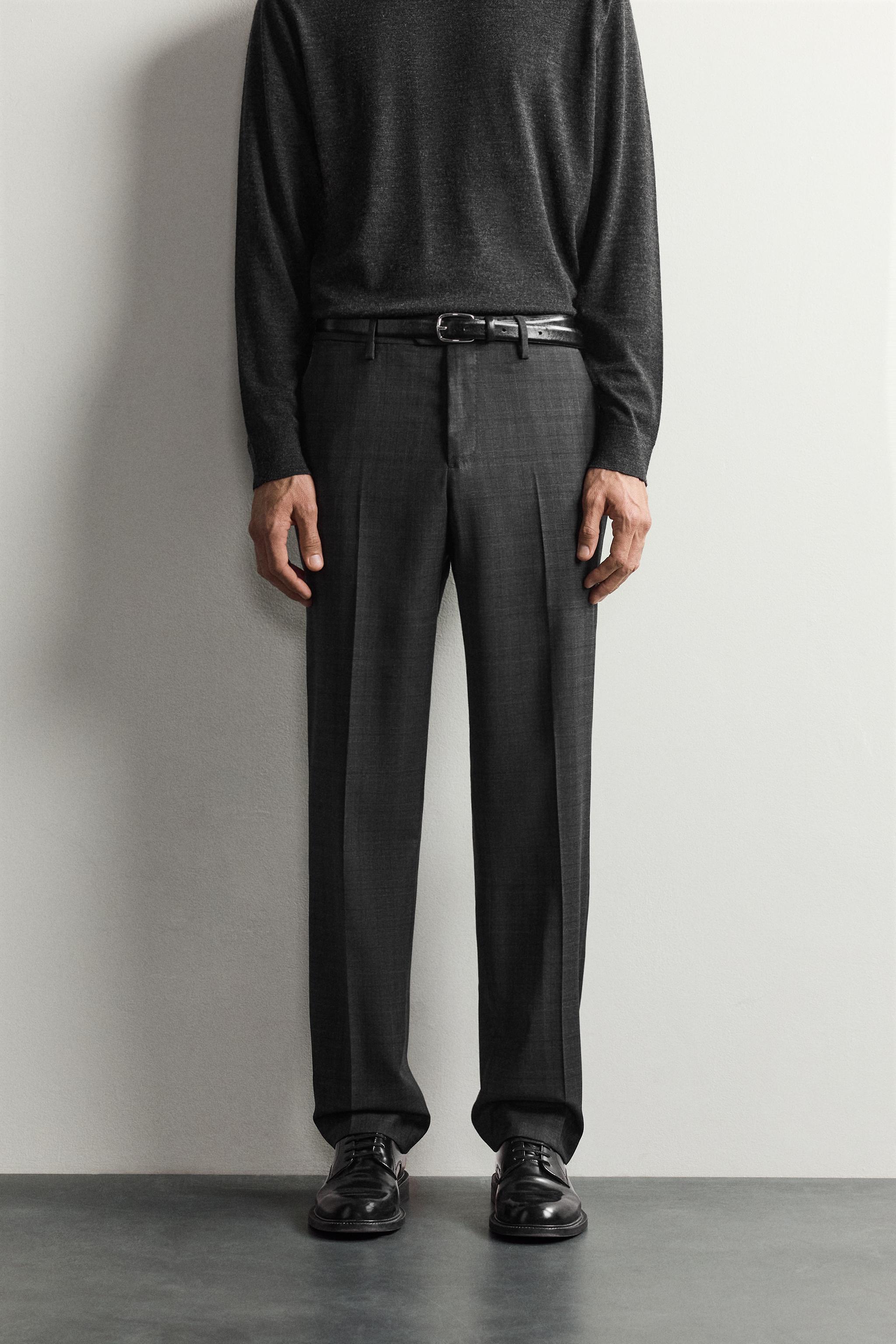 PANTALON COSTUME CARREAUX 100 % LAINE