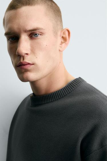 PULL STRUCTURÉ DOUX - Gris anthracite de Zara - Image 5