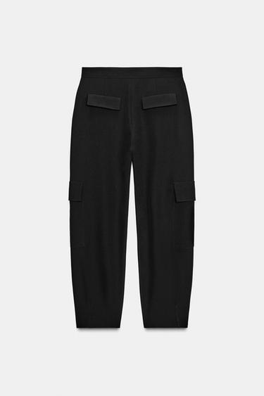PANTALON CARROT AVEC POCHE CARGO - Noir de Zara - Image 8