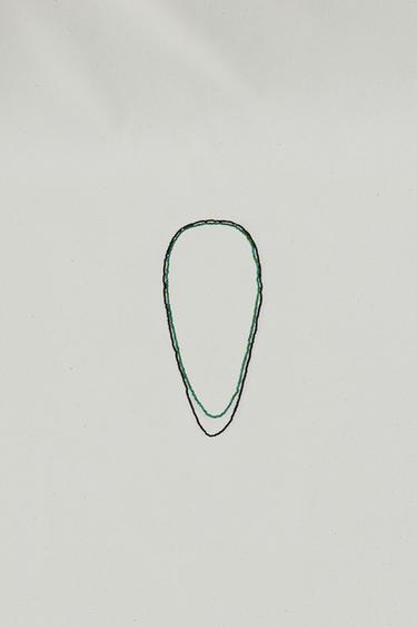 PACK OF 2 CONTRAST BEAD NECKLACES AARON LEVINE X ZARA - various by Zara