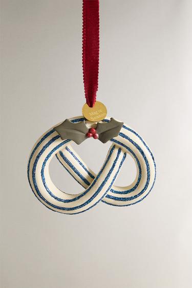 글리터 프레첼 크리스마스 트리 장식 - Zara 블루