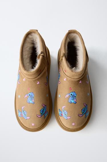 LILO & STITCH © DISNEY SHEEPSKIN ANKLE BOOTS - Brown by Zara - Image 3