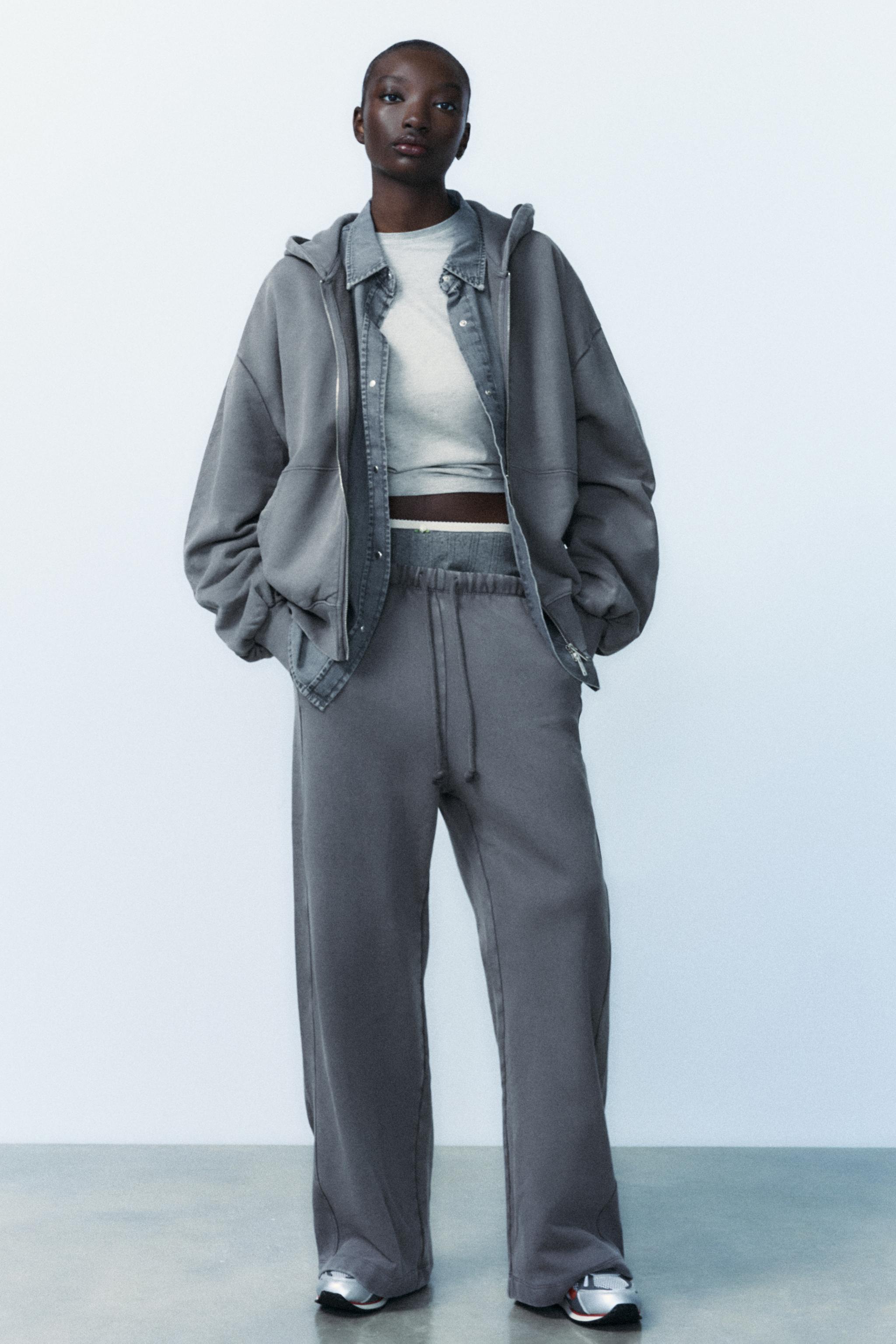 STRAIGHT LEG SWEATPANTS - Brown | ZARA United States