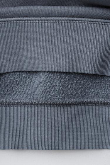 FADED-EFFECT SLOGAN SWEATSHIRT - Light blue by Zara - Image 3