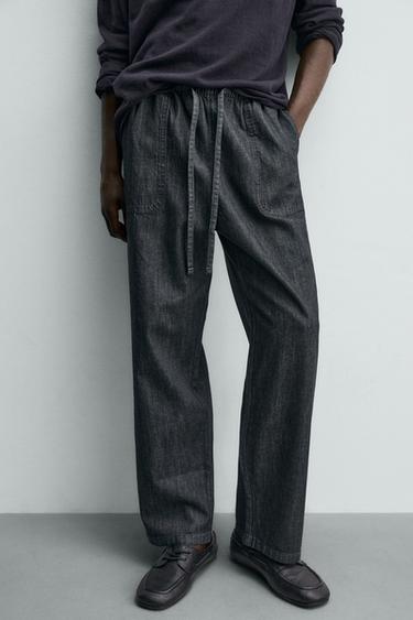 JEAN JOGGER COUPE DÉCONTRACTÉE - Bleu marine de Zara - Image 4