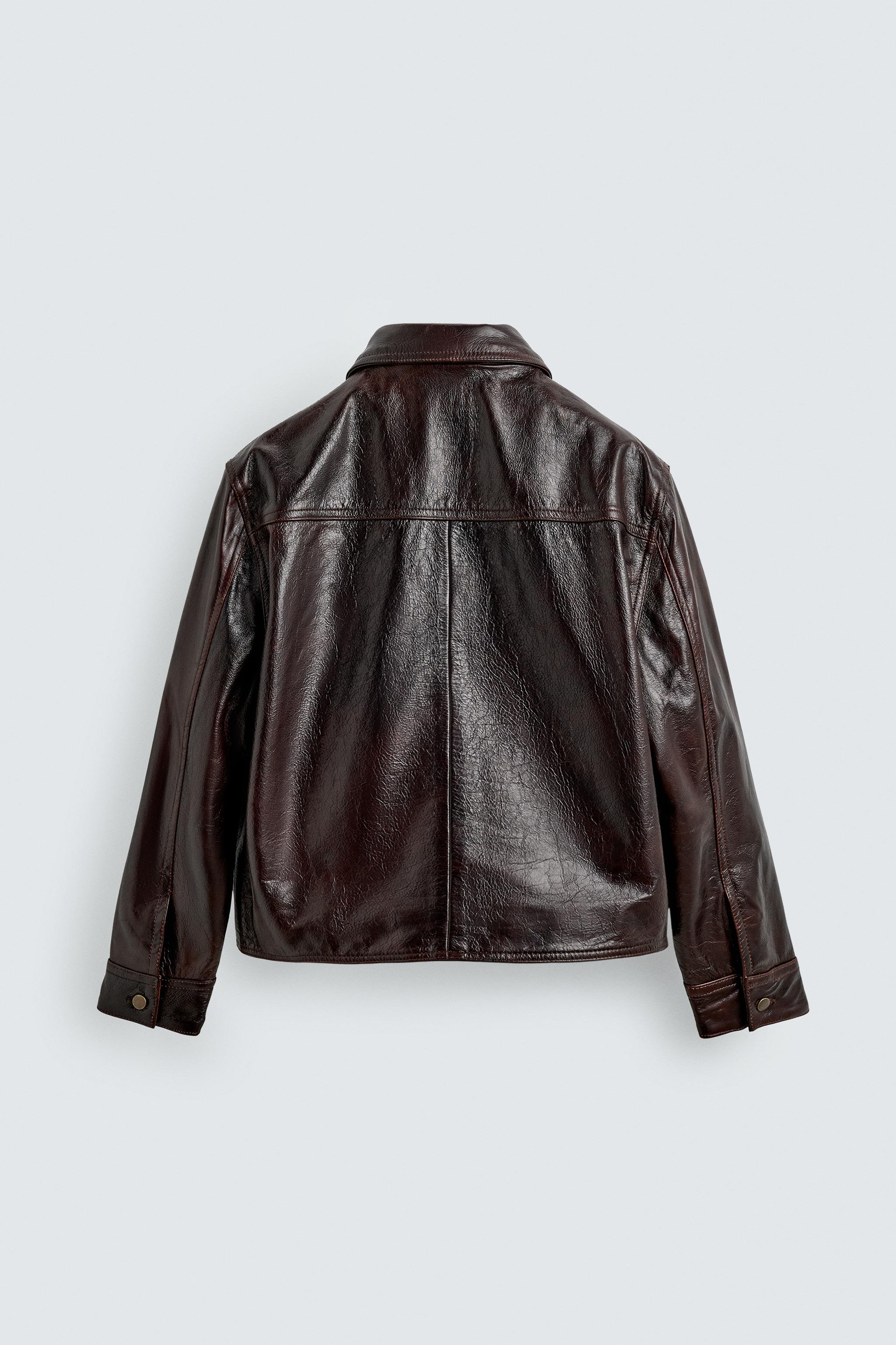 BLOUSON EN CUIR LAVÉ