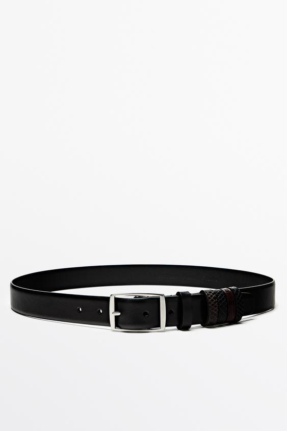 Leather belt with 5 loops - STUDIO from Zara - $130