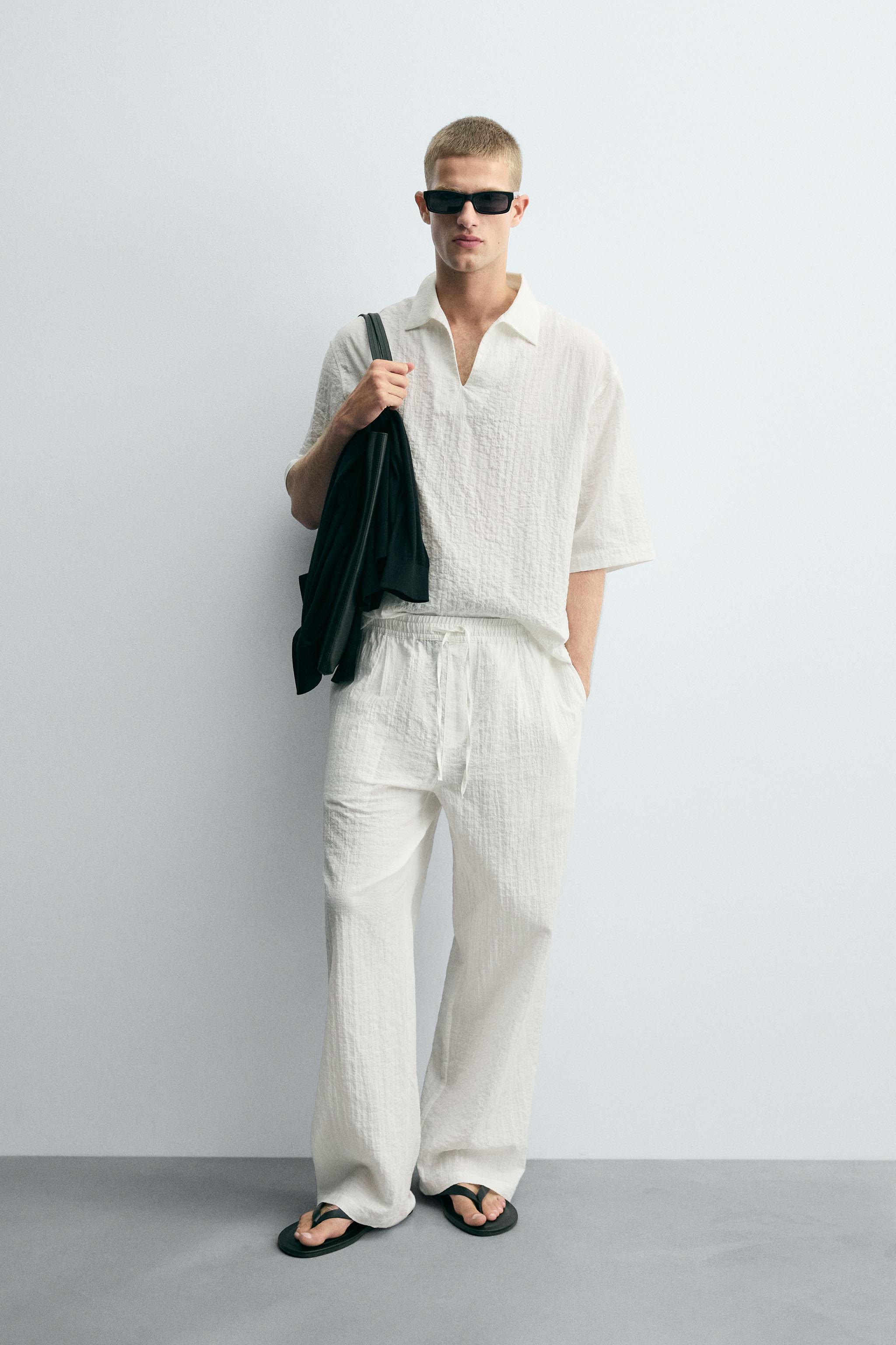 V12 メンズホワイトパンツ パンツ (ホワイト・白) | メンズ | ZARA 日本