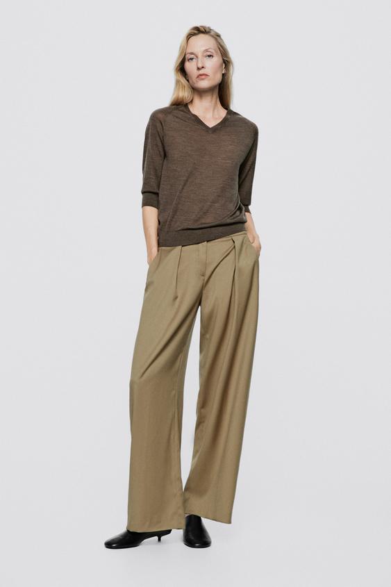 Zara 100% wool knit sweater - LIMITED EDITION - Brown - Image 0