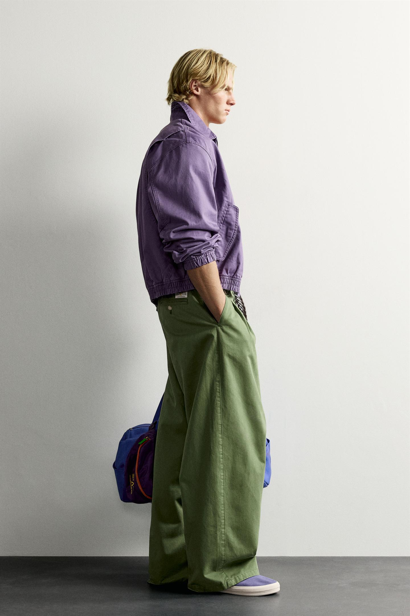 Мужская куртка Zara Fruit OF the Loom™ Embroidered Cotton, цвет: Фиолетовый — фото 4