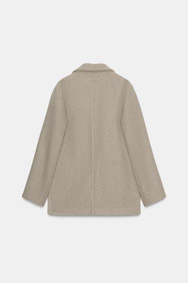 VESTE DOUCE À UN BOUTON - Beige chiné de Zara - Image 7