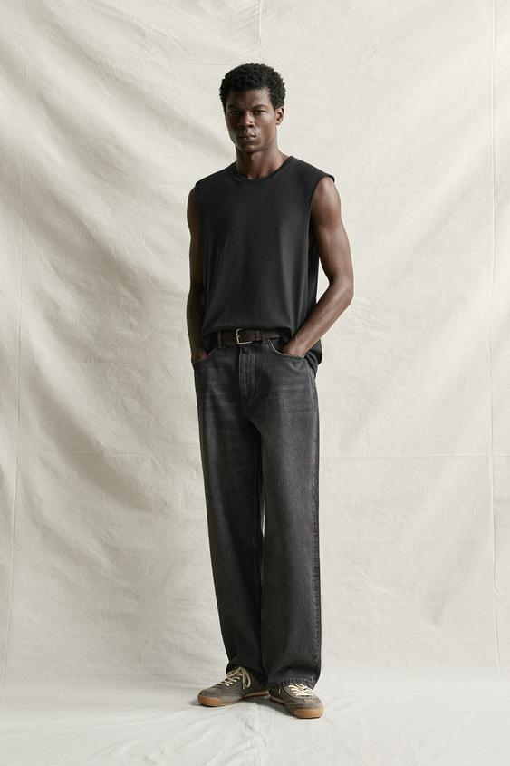 LIGHTWEIGHT RELAXED FIT TANK TOP - Black by Zara - Image 0