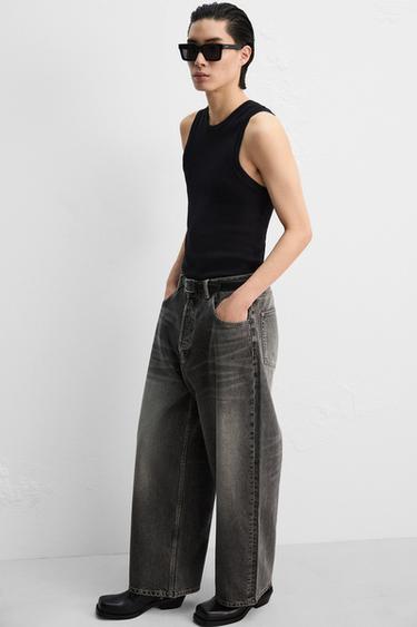 Zara 緊身版牛仔褲 - 碳色