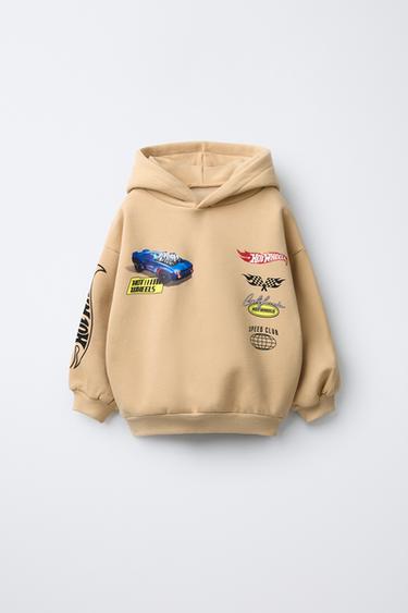 Zaras SWEATSHIRT MED HUVA OCH BIL HOT WHEELS ™ MATTEL - Beige - Bild 0