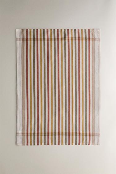 DYED THREAD TEA TOWELS (PACK OF 2) - Greens by Zara - Image 2