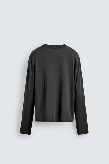CAMISETA LIGHTWEIGHT MANGA LARGA - Gris oscuro de Zara
