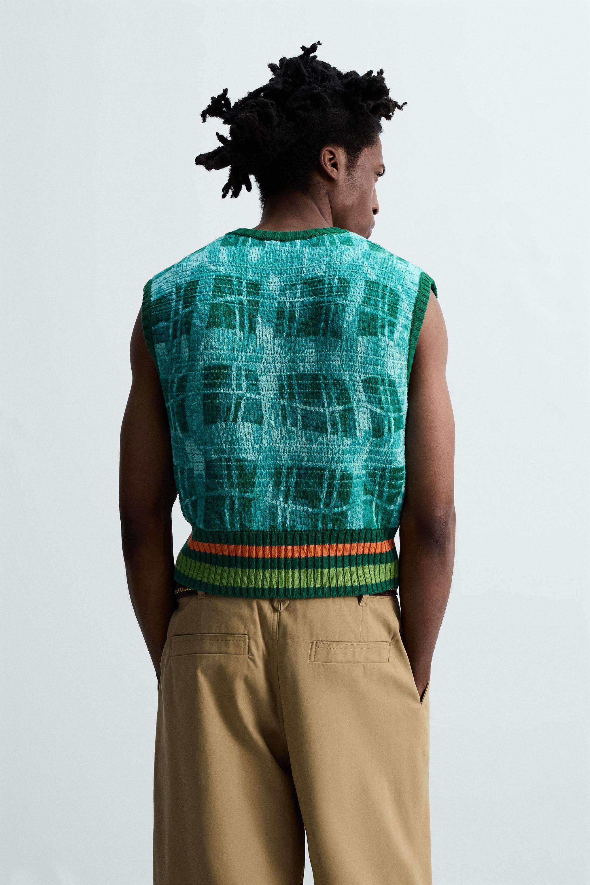 トップス Eaphi U NECK LEAF PATTERN KNIT VEST Hyipels Women's Sweater Vest,Y2K Sleeveless Pattern Preppy