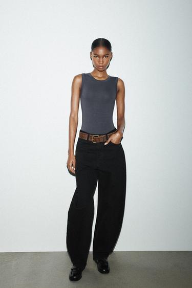SLEEVELESS BODYSUIT - Blue by Zara