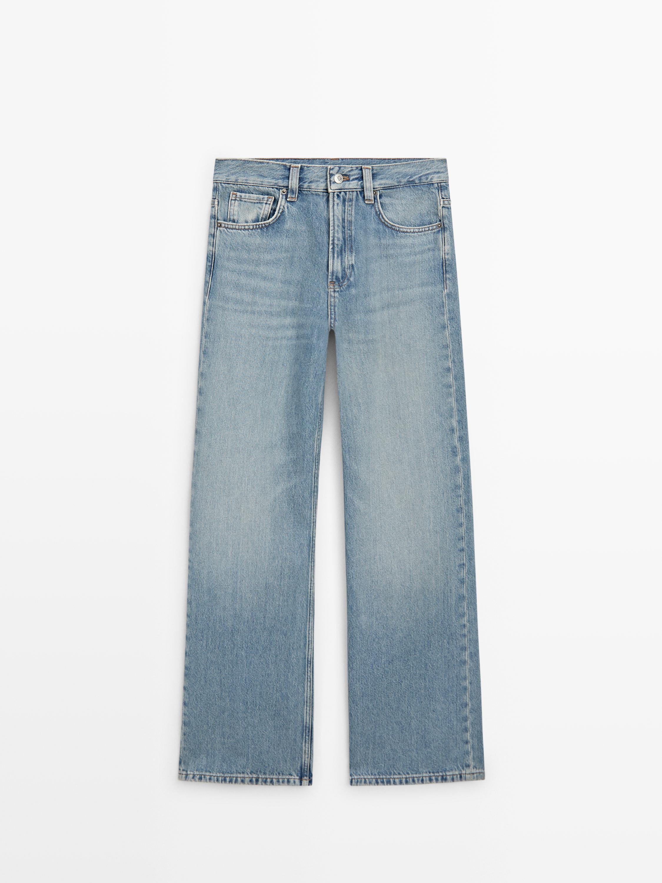 High-waist wide-leg jeans
