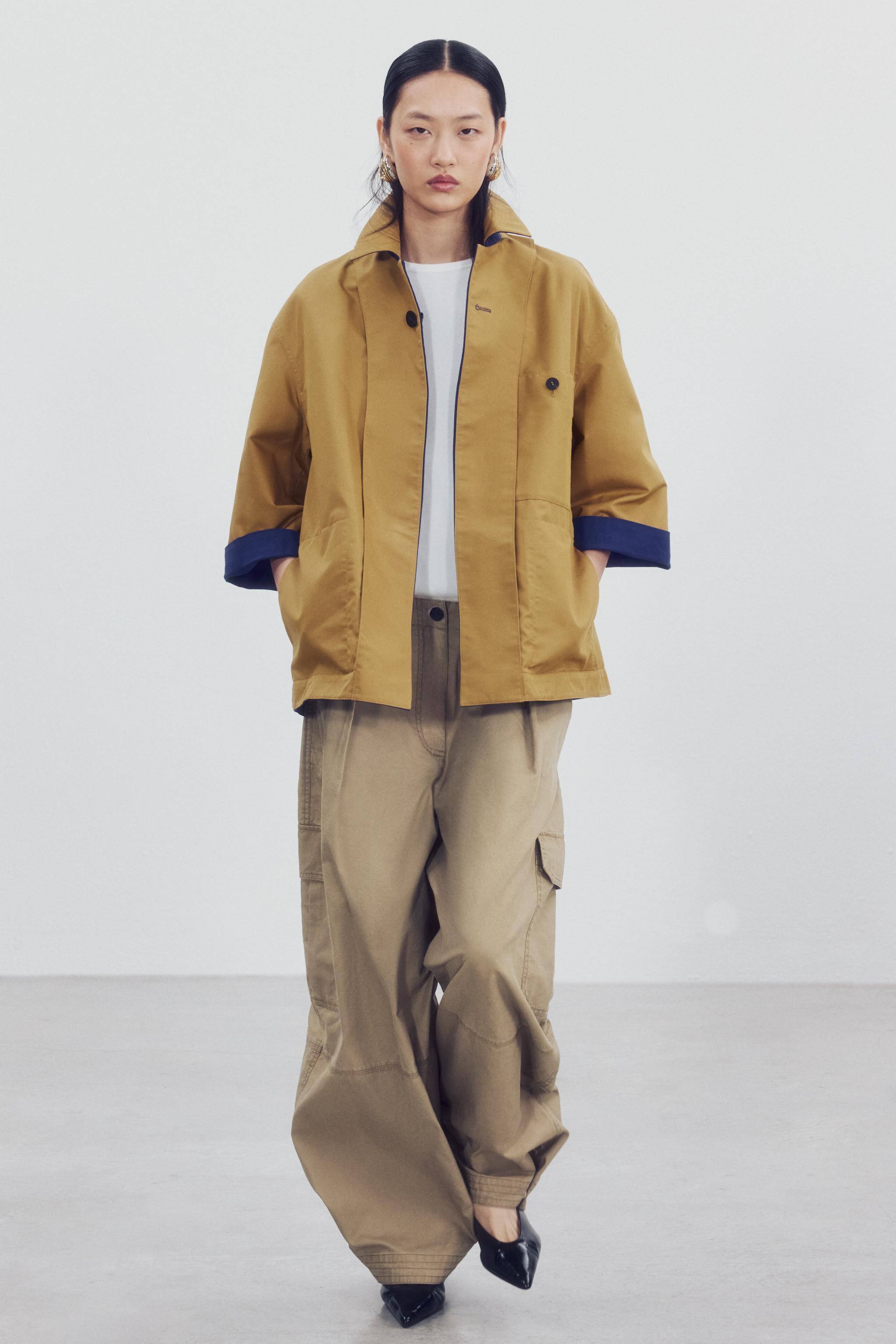 ZW COLLECTION REVERSIBLE SHORT TRENCH COAT