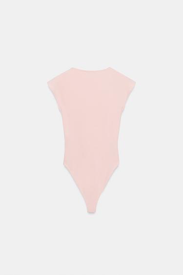 BODY DÉCOLLETÉ ARRONDİ - Rose poudré de Zara - Image 5