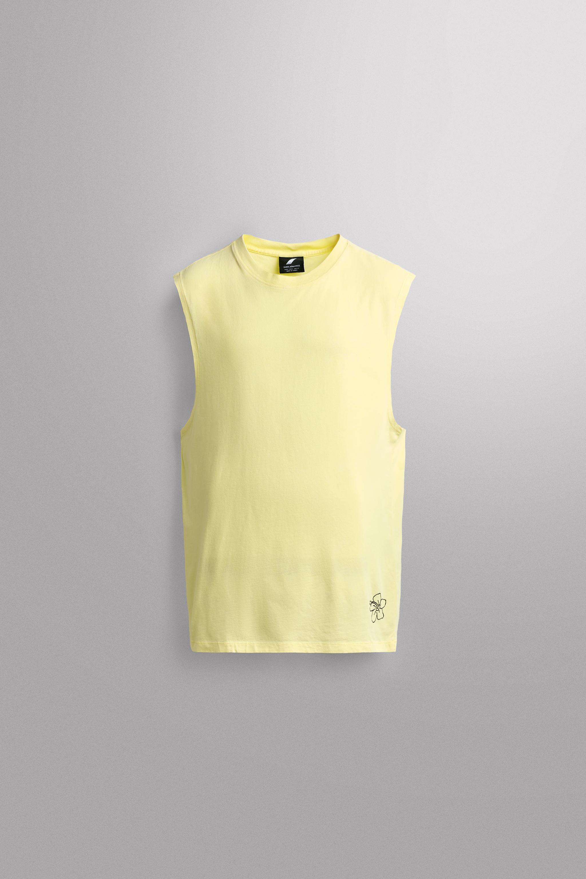 RELAXED FIT PRINTED T-SHIRT — Light yellow