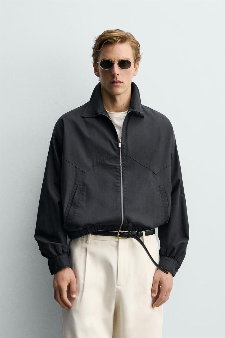 ZARA CROPPED FIT COTTON - CUPRO JACKET
